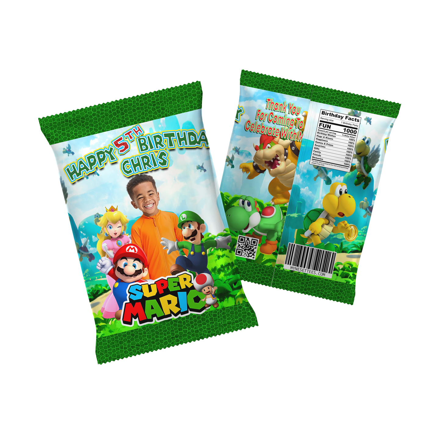 Mario Brothers Party Treat Favor Package