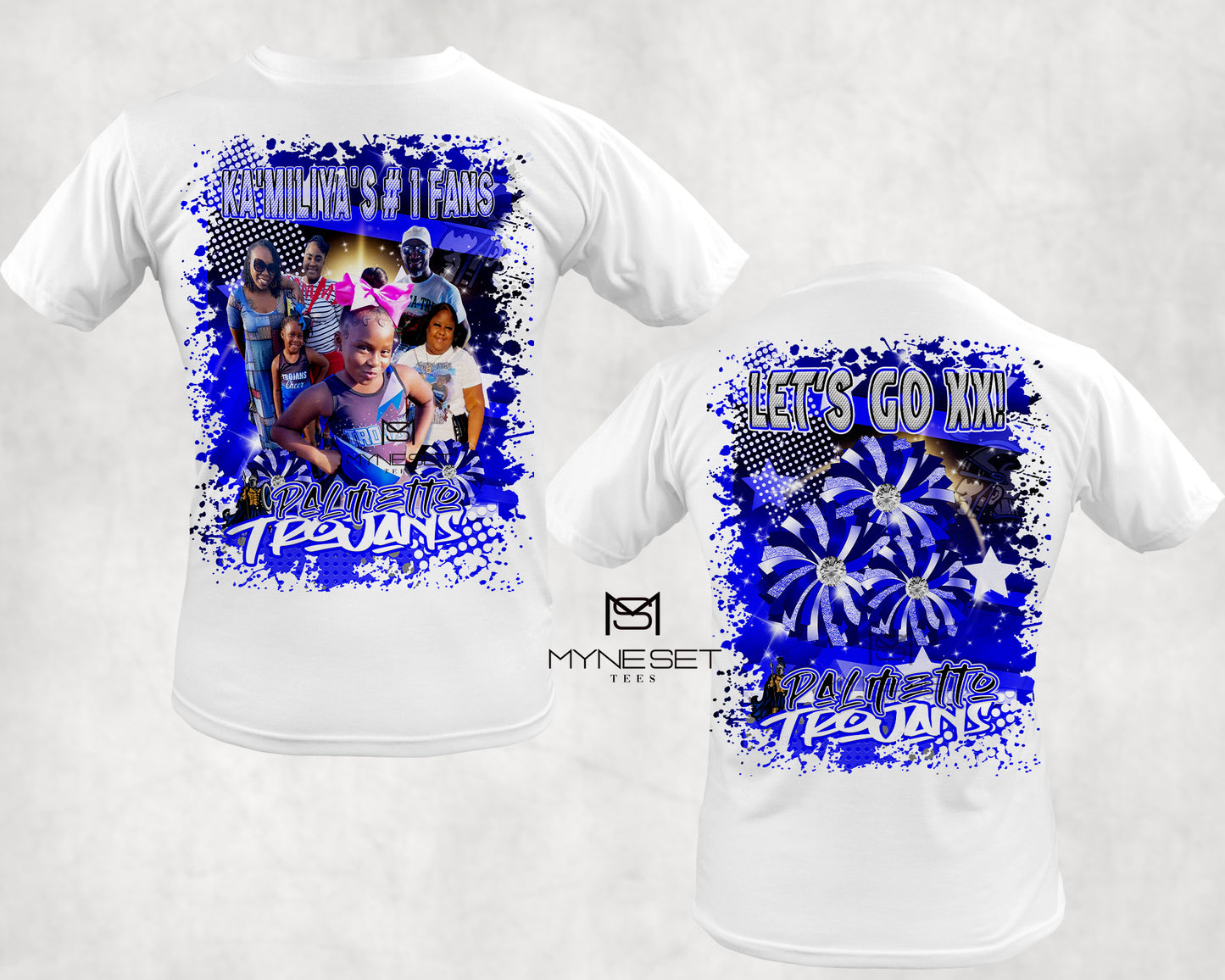 Palmetto Trojans Cheer Centered or Front & Back