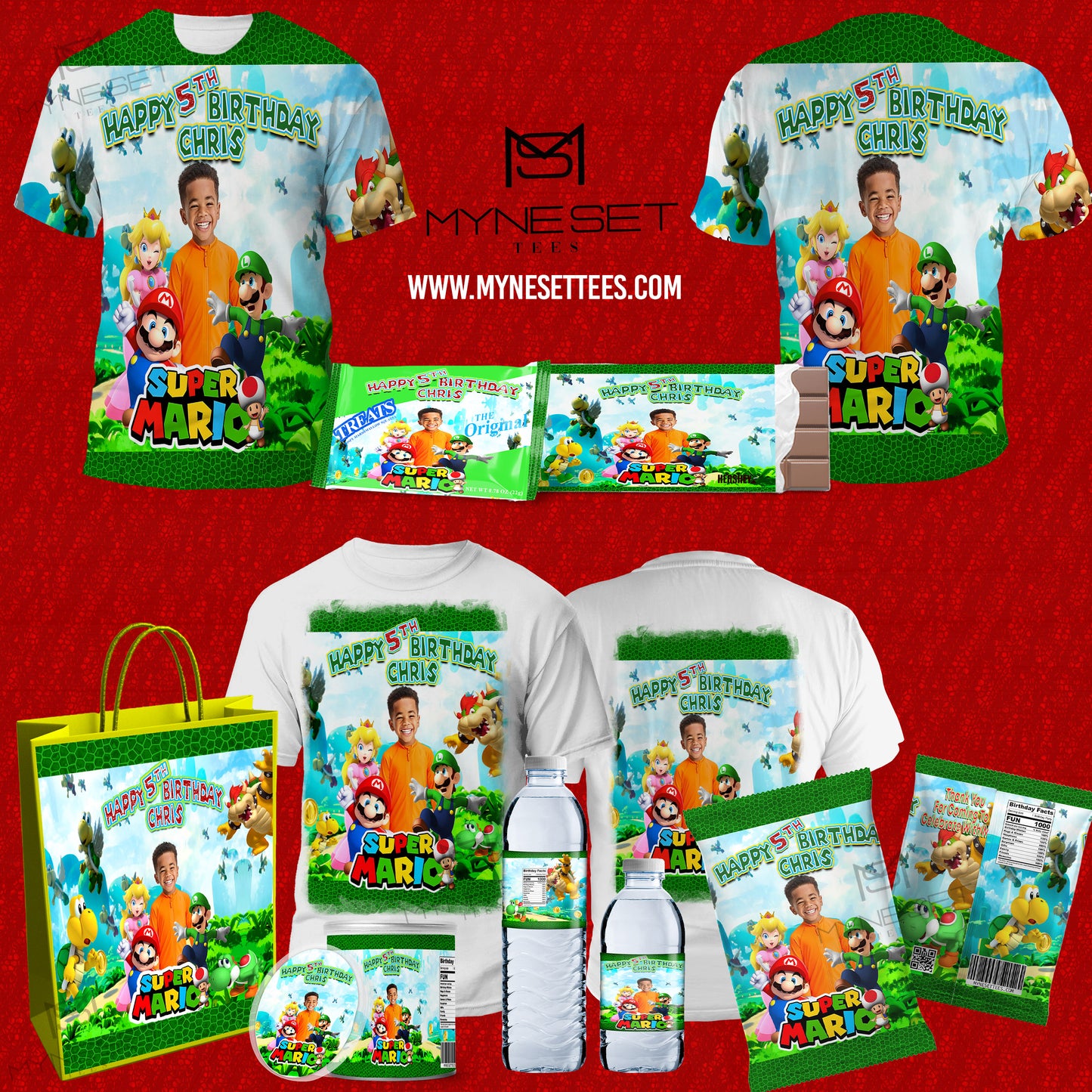 Mario Brothers Allover 3D Design