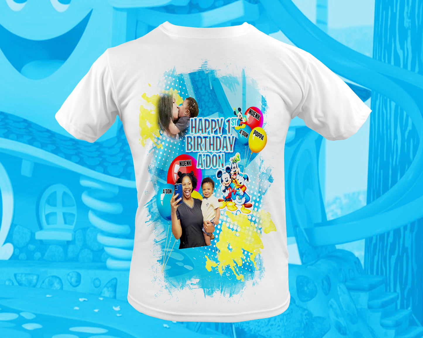 Mickey Mouse Birthday T-Shirt 3D Allover
