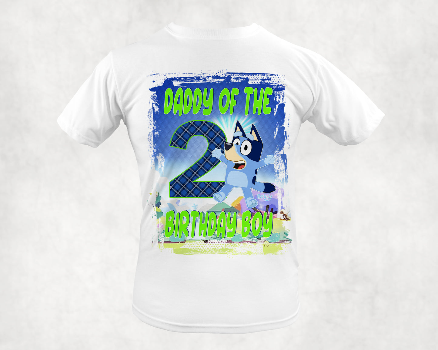 Bluey Boy Themed Family Shirts Centered Front