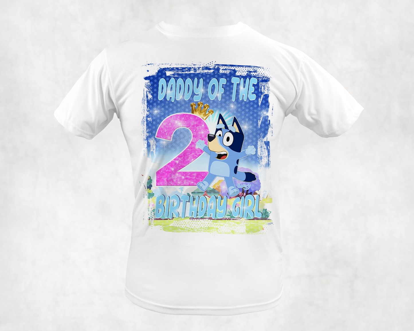 Bluey Girl Themed Family Shirts Centered Front