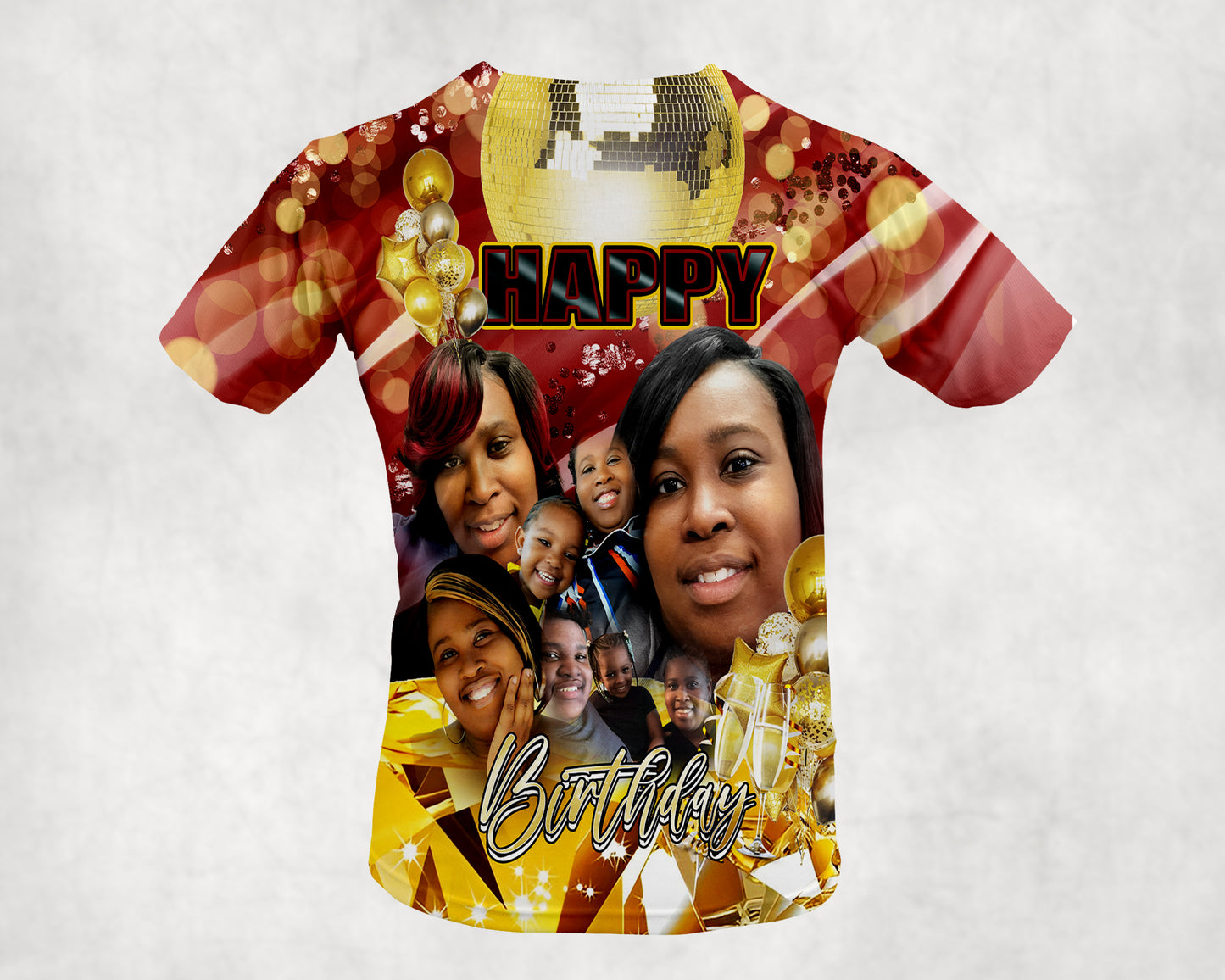 Disco Birthday Allover 3D Design