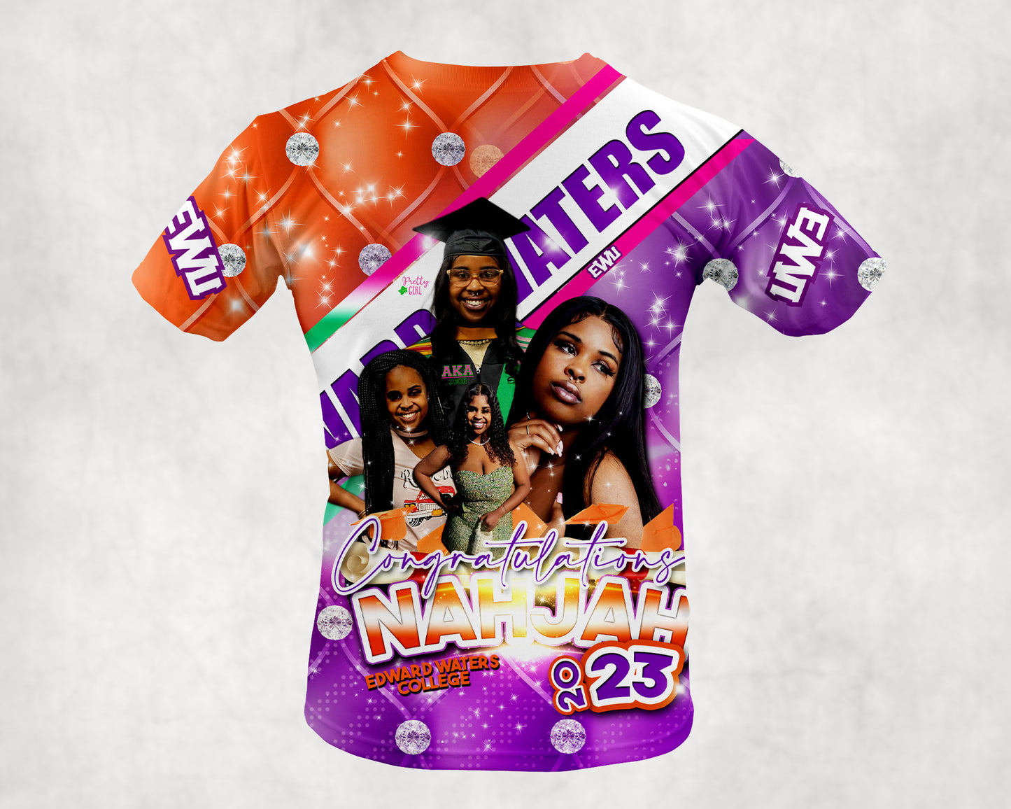 EWC Edward Waters Graduation 2023 Allover 3D or Centered Front Shirt