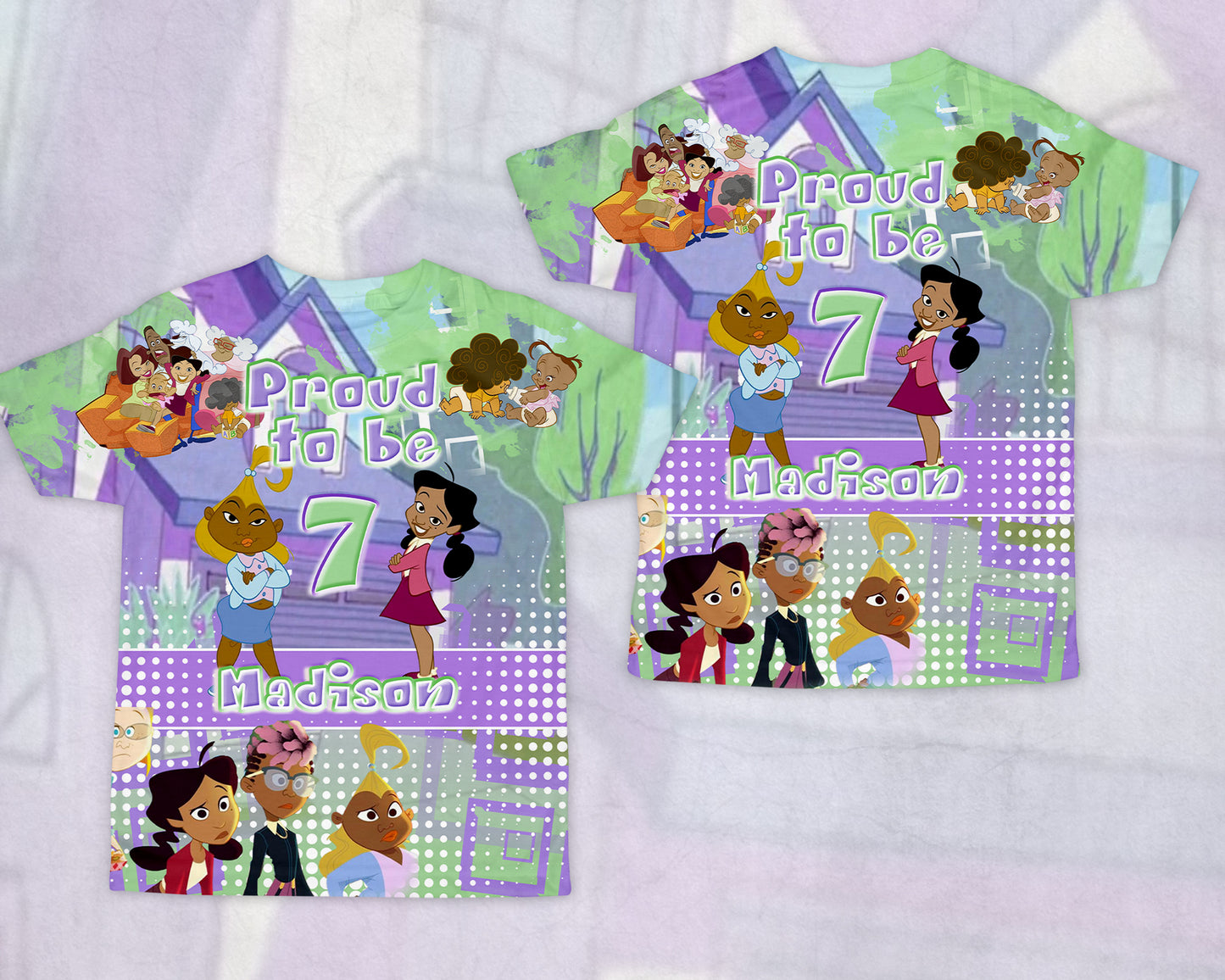 Proud Family Birthday Design 3D Allover T-Shirt Design