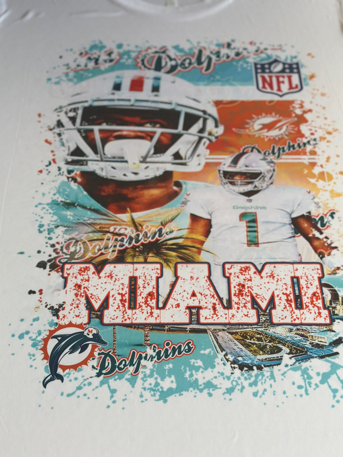 Miami Football Centered Front or Front & Back