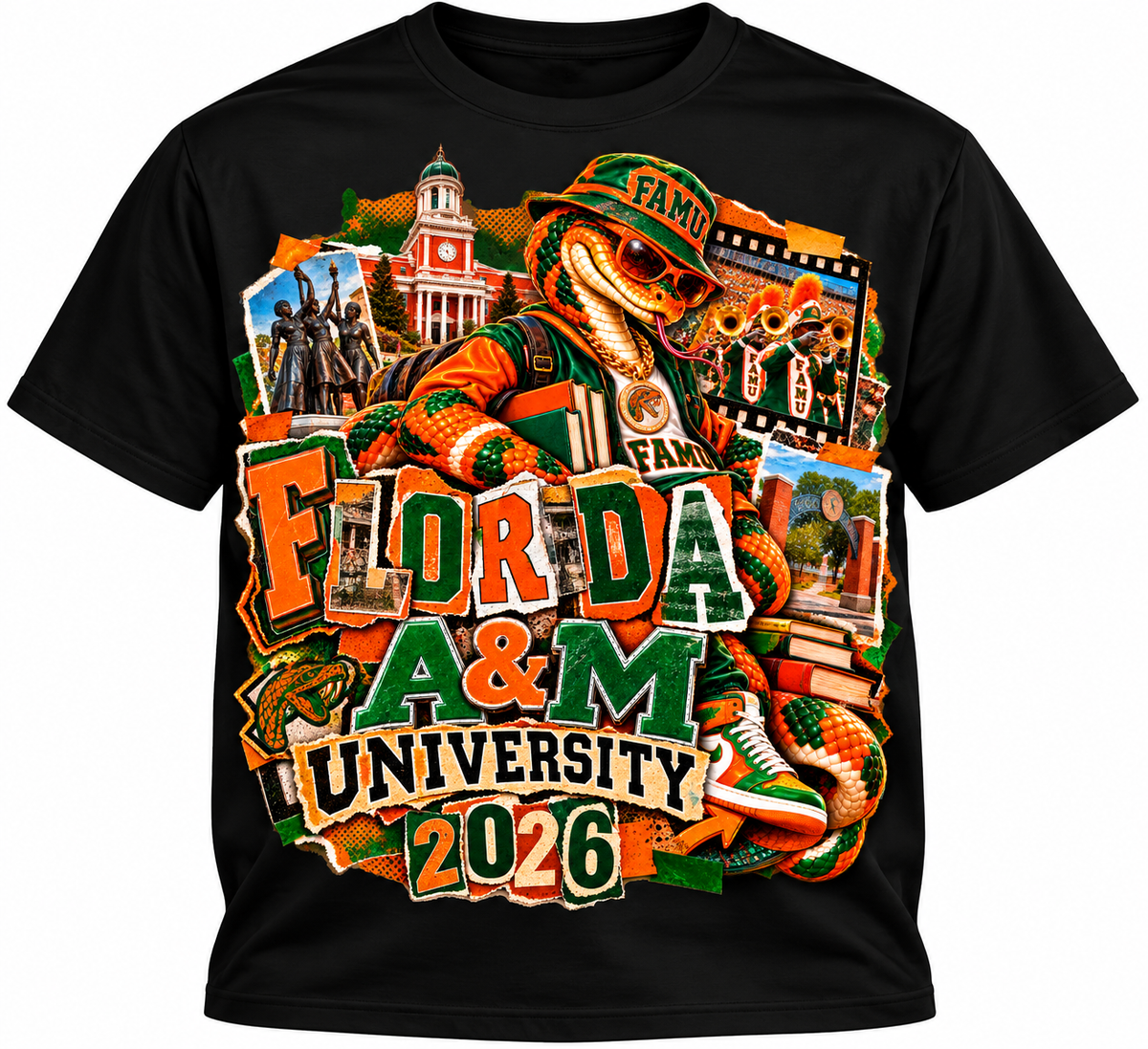 Florida A&M University 2026-C Rattlers HBCU Pride T-Shirt