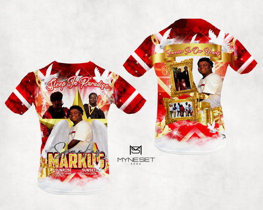 Memorial Shirt Order Form Allover or Centered Front