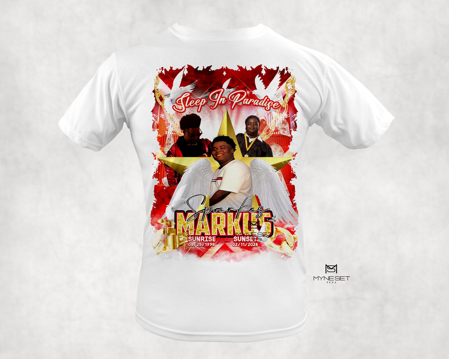 Memorial Shirt Order Form Allover or Centered Front