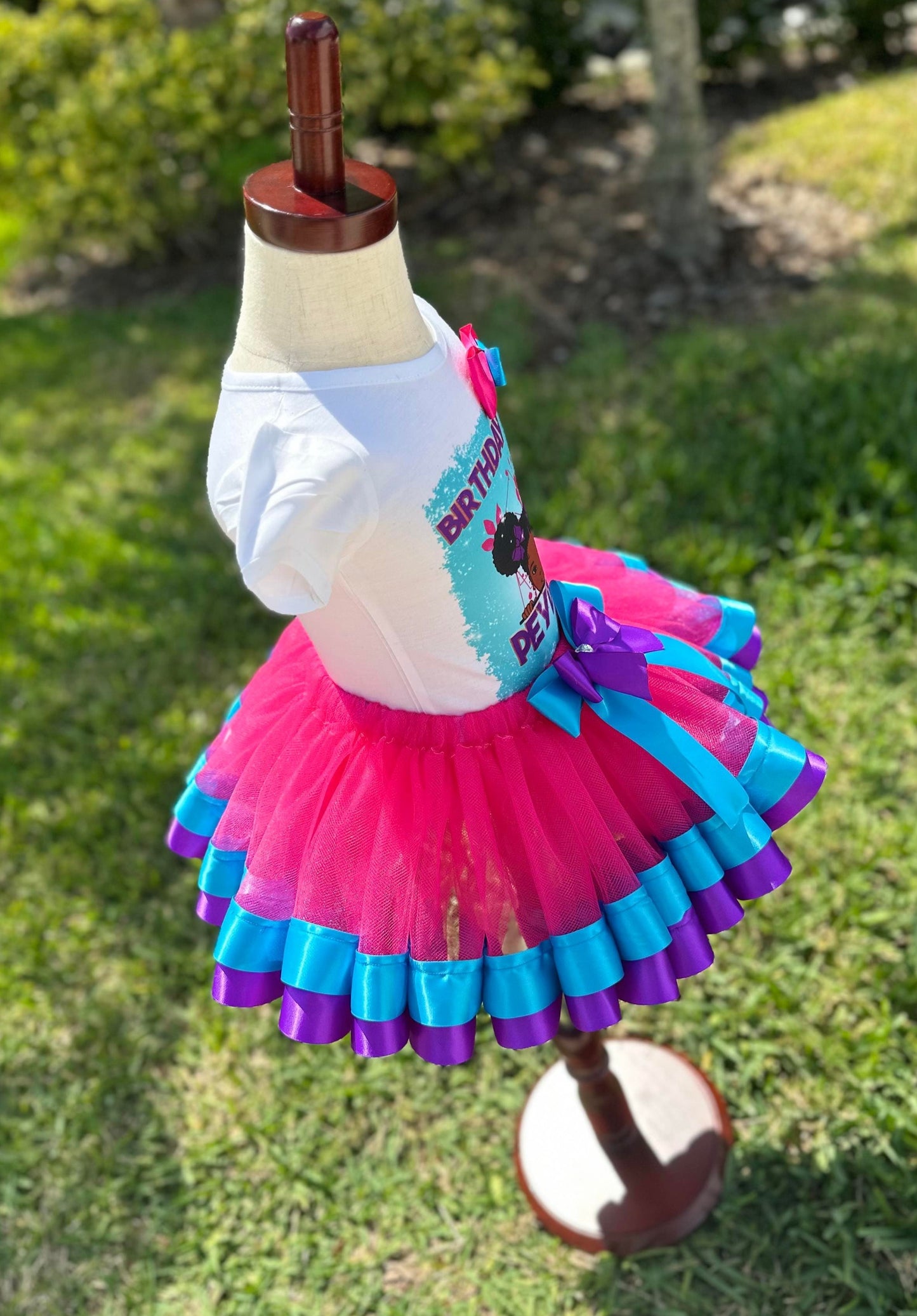 Peekaboo Afro Puffs Tutu Set