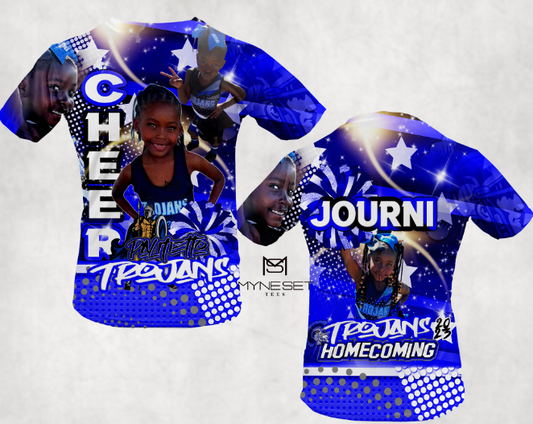 Palmetto Trojans Cheer 3D Allover T-Shirt Design