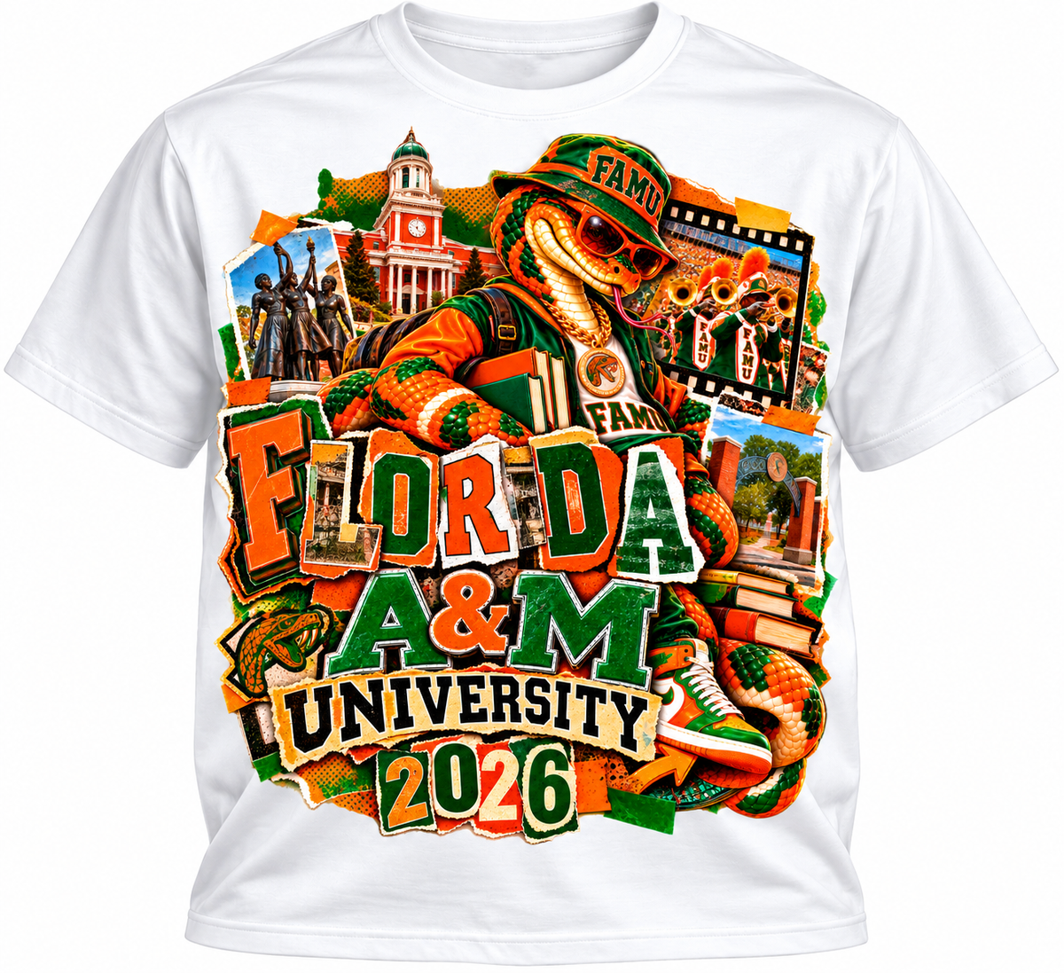 Florida A&M University 2026-C Rattlers HBCU Pride T-Shirt