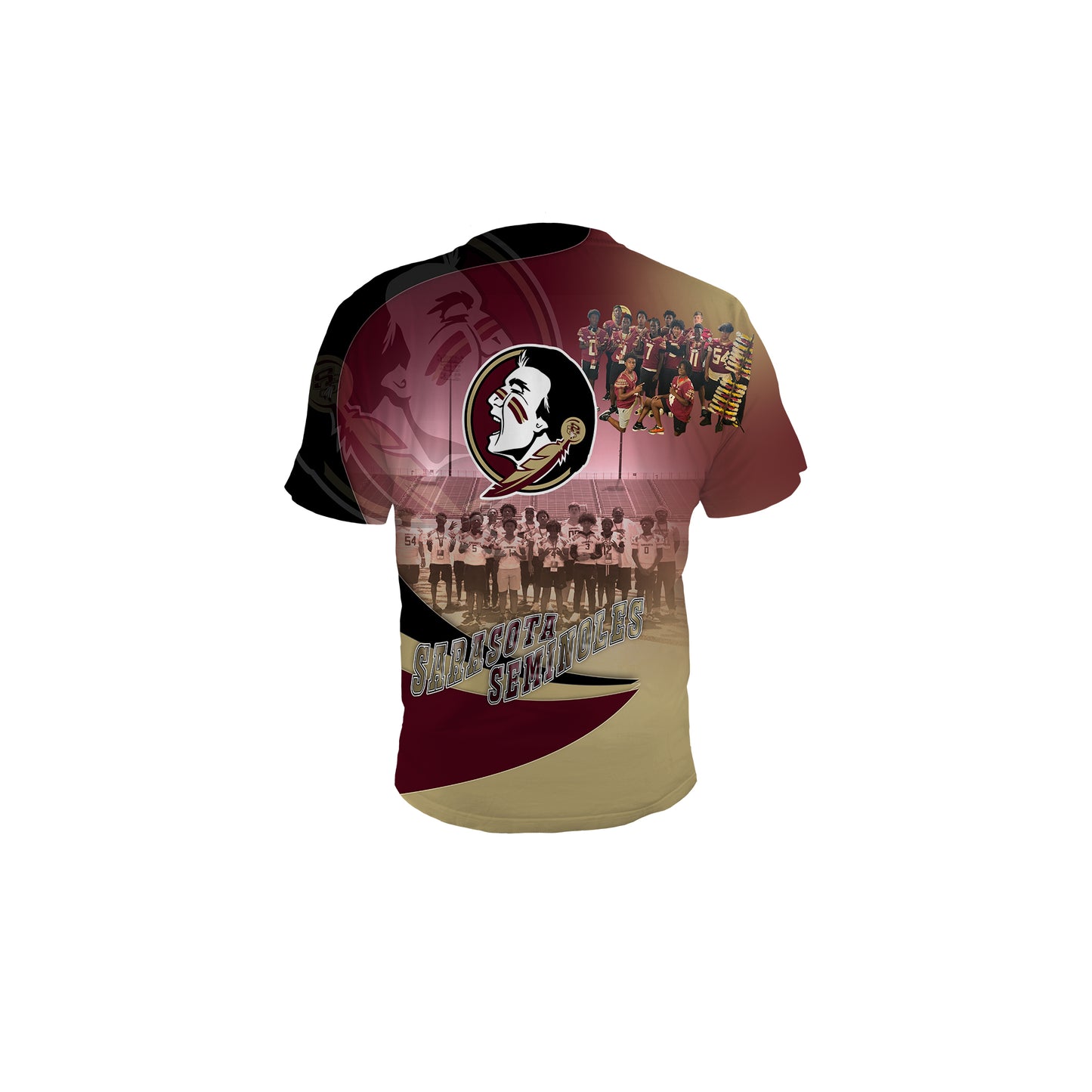 Seminoles Football 3D Allover T-Shirt Design