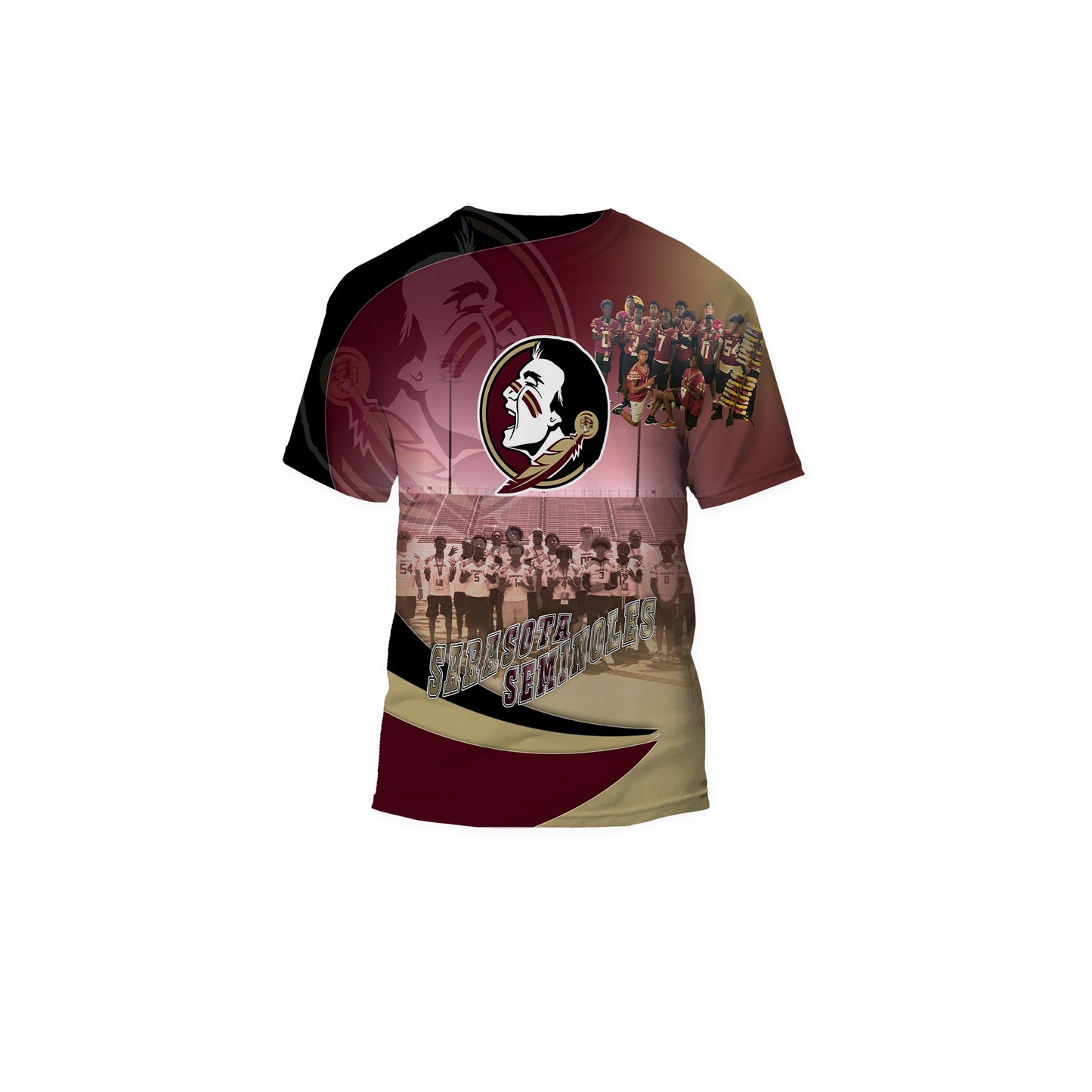 Seminoles Football 3D Allover T-Shirt Design
