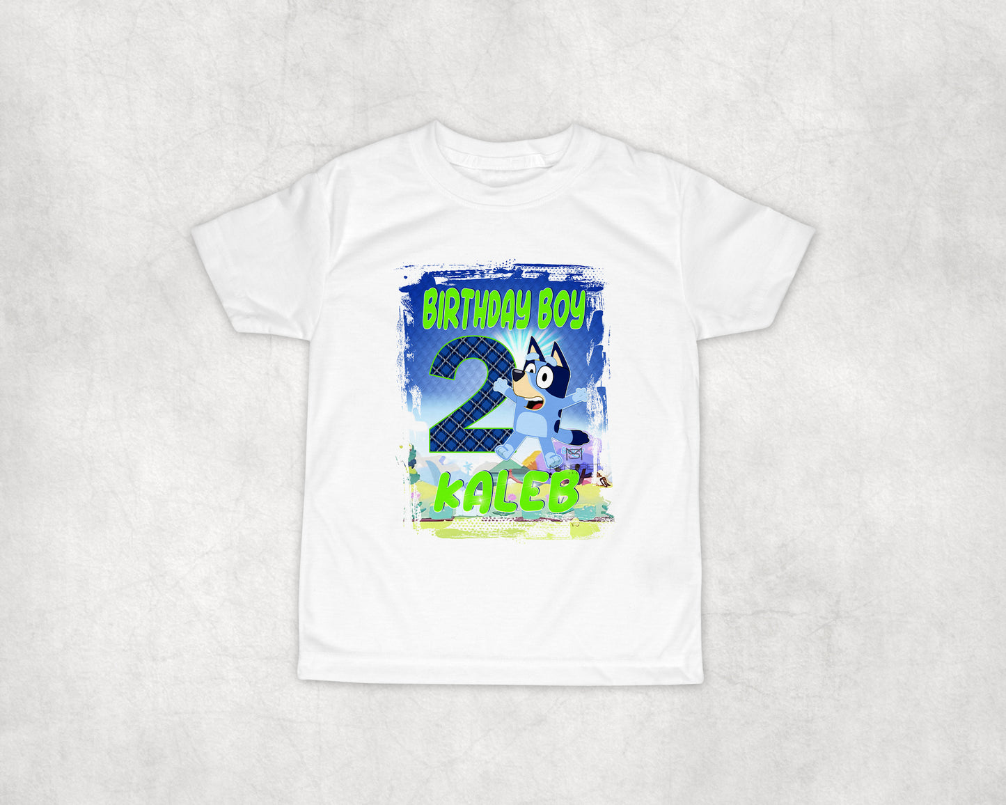 Bluey Boy Themed Family Shirts Centered Front