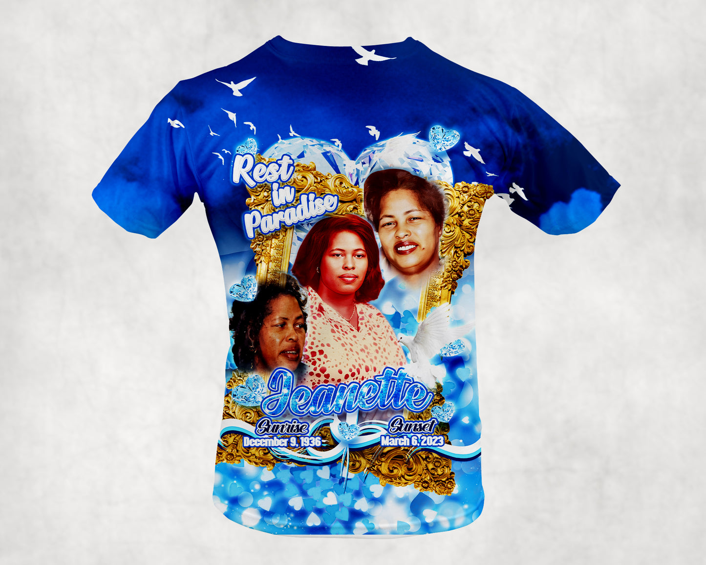 Memorial Golden Frame Memorial 3D Allover Shirt