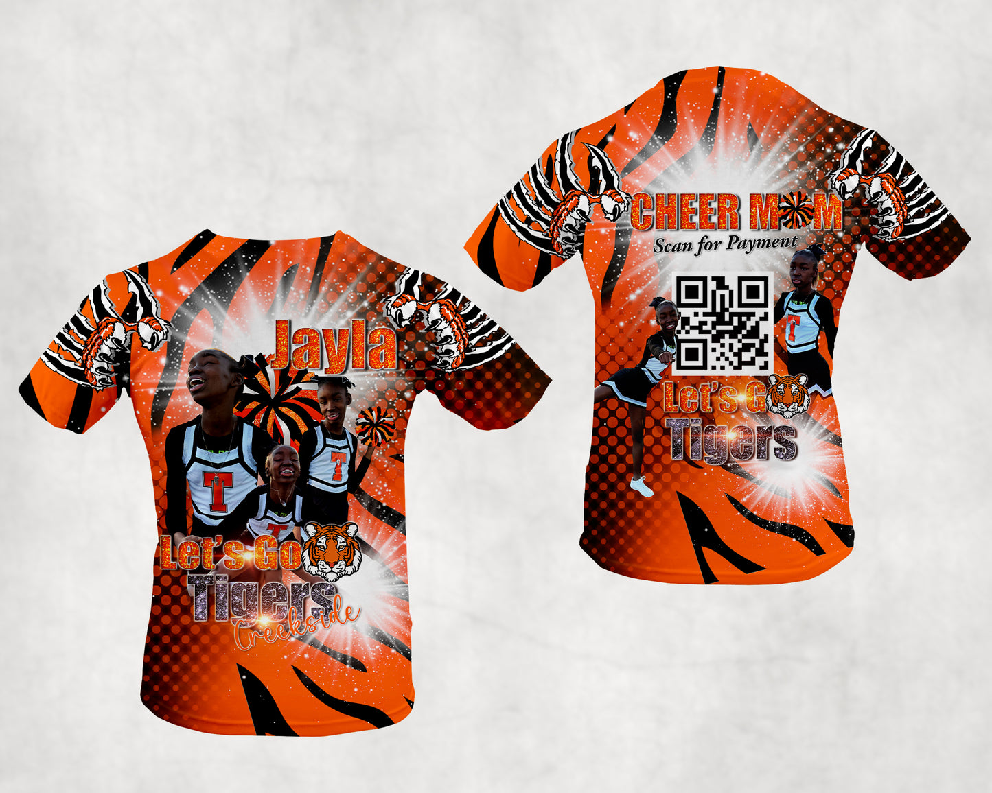 Tiger Cheer Allover 3D Design