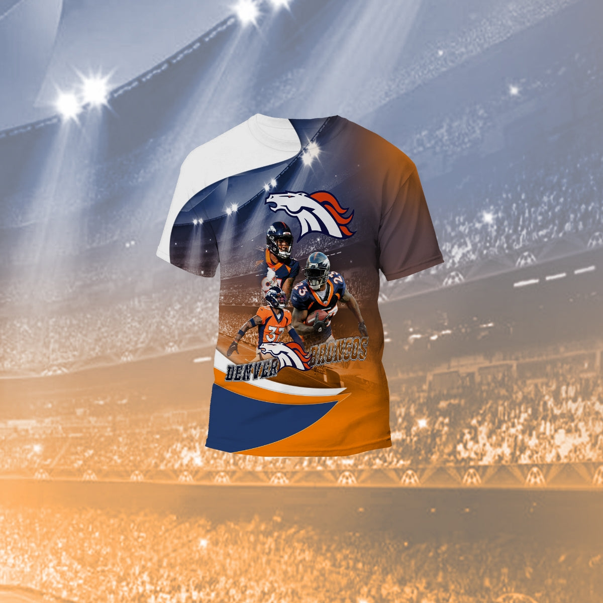 Broncos Football T-Shirt Design