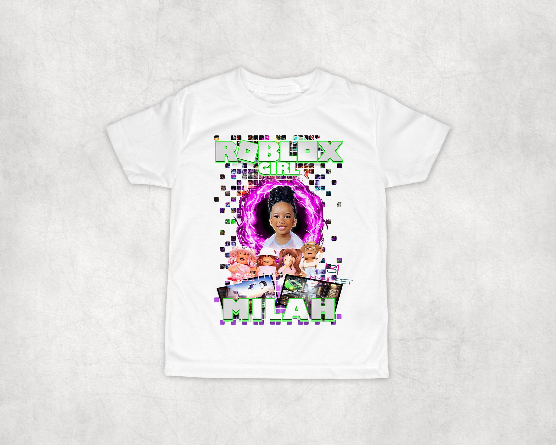 ROBLOX Birthday Centered Front T-shirt Design – Myne Set Tees More