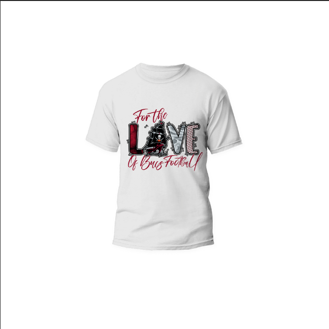 Tampa Bay Bucs Love Custom T-Shirt Design Centered Front 13x19